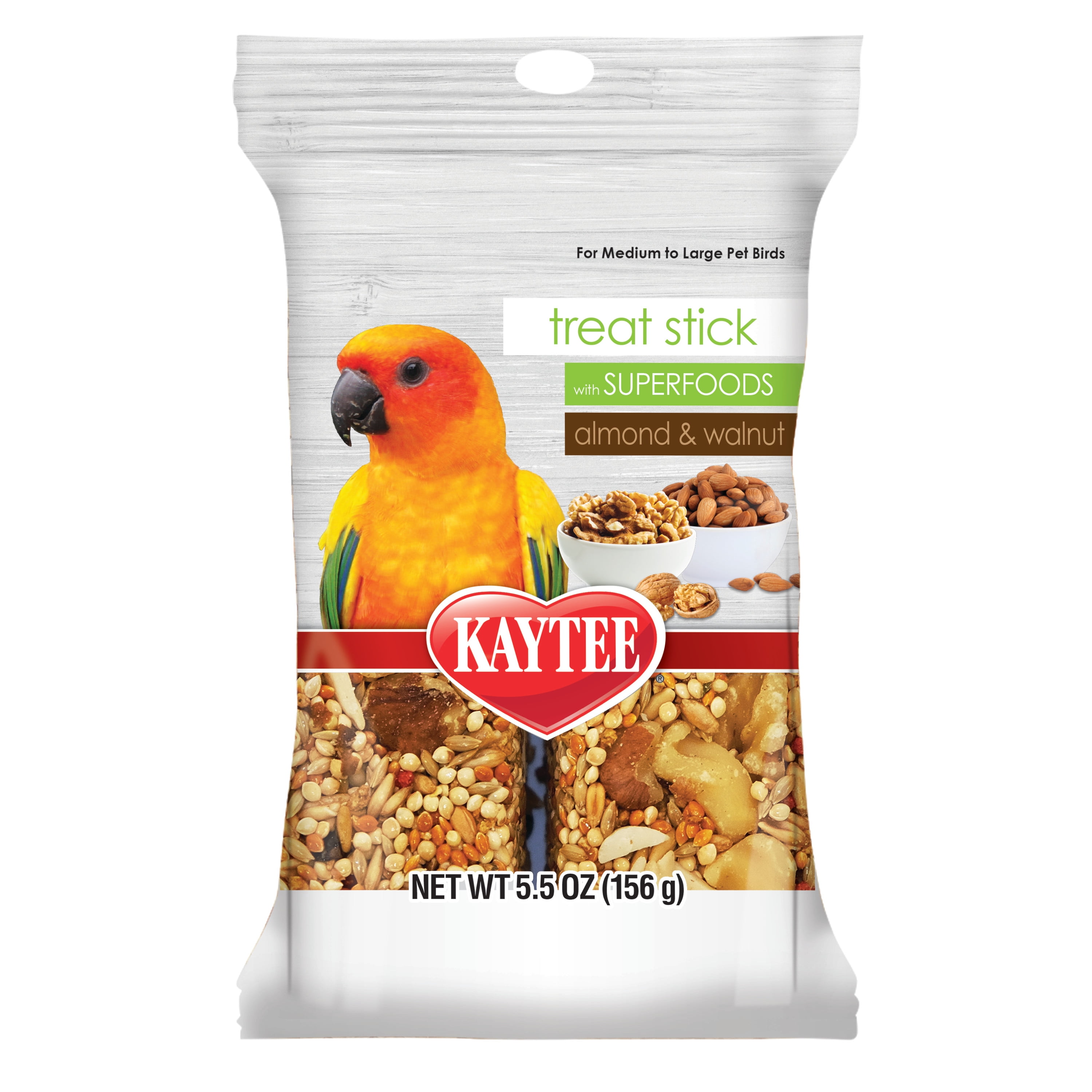 Kaytee Avian Superfood Treat Stick, Almond & Walnut, 5.5 ounces