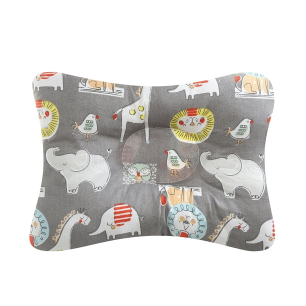 Almohada para bebé con forma de almohada antidesplazamiento de la cabeza, almohada transpirable de algodón puro, almohada para bebé de algodón puro, almohada con forma de bebé