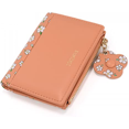 thumbnail image 4 of AVEKI Wallet for Women Floral Small Vegan Leather Card Holder Organizer Girls Flower Coin Purse, Floral Orange, 4 of 7