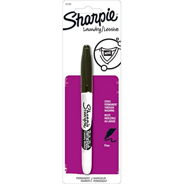 Sharpie RubADub Permanent Laundry Marker Fine Black Pack of 1