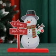 thumbnail image 4 of Decoración de mesa navideña, letrero de madera, centro de mesa, adorno navideño para escritorio, oficina, suministros para fiestas, decoración del Muñeco de nieve BLESIY Letrero de mesa, 4 of 8