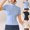 Black, variant on Womens Tshirts Cotton Women's High Elastic Short Sleeve Stand Collar Yoga Sports Cardigan Fitted Workout Jacket