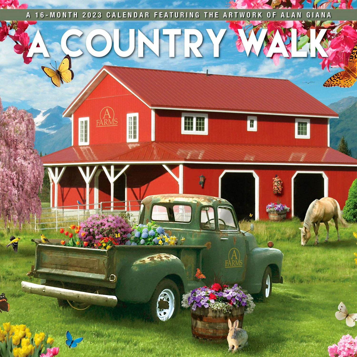 A Country Walk | 2023 12x24 Inch Square Wall Calendar