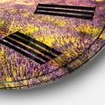 thumbnail image 3 of Designart 'Beautiful Lavender Field and Sunset' Traditional wall clock, 3 of 3