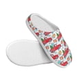 thumbnail image 3 of Zufioo Watercolor Red Truck And Fir Tree Print Adult TPR Cotton Slippers,Winter Home Cotton Slippers Suitable for Adults, Men and Women, Indoor and Outdoor-46/47, 3 of 7