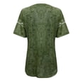 thumbnail image 3 of KaLI_store Shirts for Women Womens V Neck Roll up Sleeve Button Down Blouses Tops Army Green,XL, 3 of 5