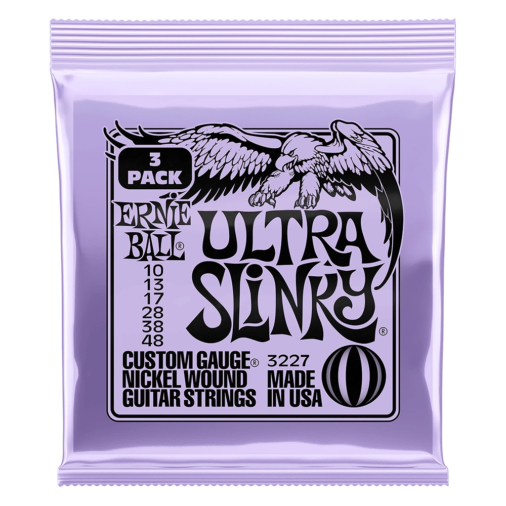 Ernie Ball Not Even Slinky 12-56 Gauge Nickel Wound Electric Guitar Strings, 3 Pack
