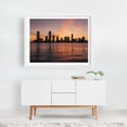 thumbnail image 2 of Jersey City Sunset 01 - Jersey City New Jersey Photography Skyline Sunset City Architecture Scenic Travel Poster White Framed Wall Art Print 11 x 14 inches, 2 of 3