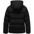 thumbnail image 2 of KVE Girl's Hooded Warm Winter Coat Quilted Thicken Puffer Jacket with Removable Hood Black 8, 2 of 9
