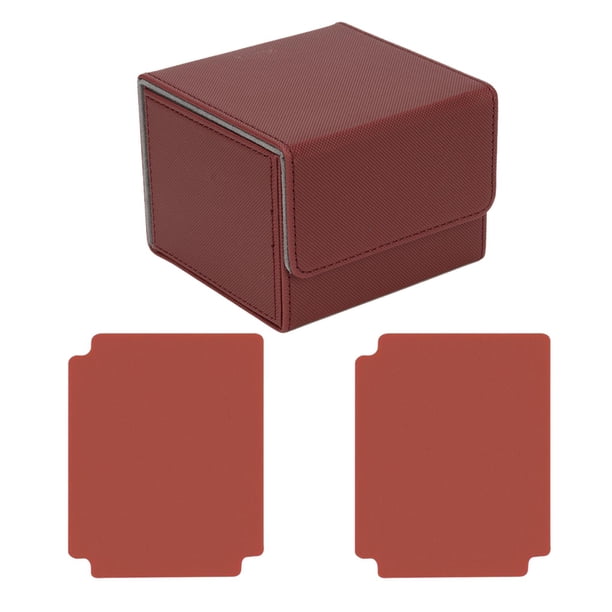 Caja para baraja de cartas Caja para naipes Contenedor para juguetes de cartas de colección Porta cartas con funda Café a cuadros