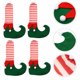 thumbnail image 3 of GOOHOCHY 4 fundas para pies de silla con diseño de elfo, decoraciones navideñas (colores surtidos), 3 of 7