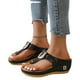 thumbnail image 3 of Sandalias de playa para mujer Sandalias con tacón inclinado y punta con clip, 3 of 5