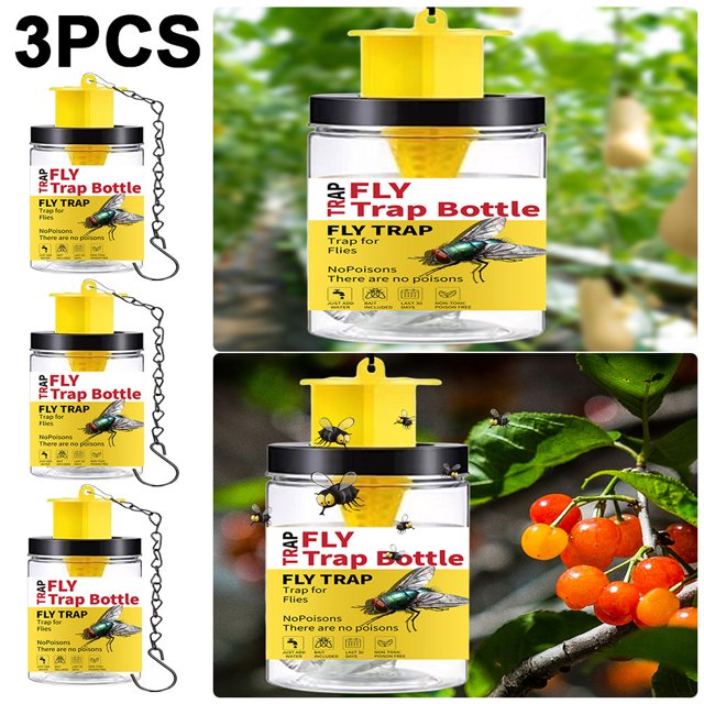 Trampa para Bolsas Moscas PP+Trampa Red Con Cadena Alambre Parques/huertos/verduras (A)
