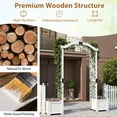 thumbnail image 6 of Gymax Garden Arbor w/ Planter Wooden Planter Arch w/ Trellis White, 6 of 10