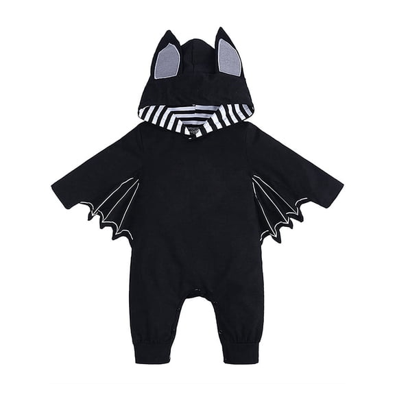 WIBACKER My First Halloween Bat Costumes for Newborn Baby Boy, Infant Girls Cosplay Hoodie Romper Set