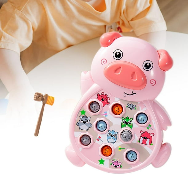 Juguete de juego de golpes Hugo mazo suave Montessori Rosado