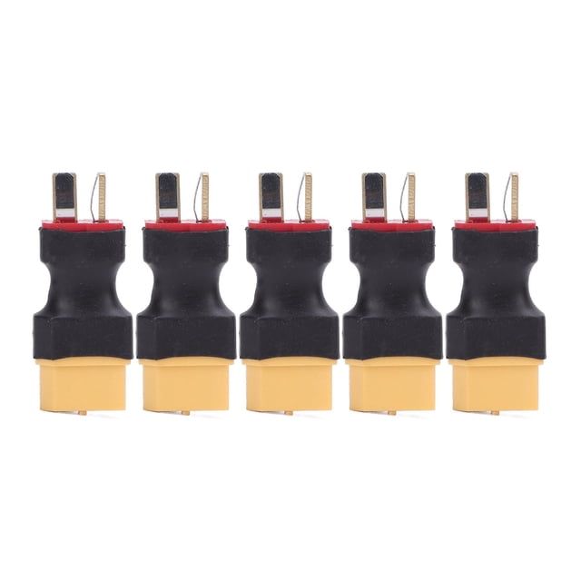Conector De Enchufe XT60 A T, Carcasa De Plástico, Adaptador De Batería De Coche RC, 5 Piezas, Uso Versátil, Conexión Estrecha Para Cargador