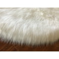 thumbnail image 2 of Soho Luxurious Faux Sheepskin Oval Shape White Shag Area Rug, 2 of 3
