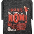 thumbnail image 2 of Willy Wonka & The Chocolate Factory Veruca Salt Crew Neck Short Sleeve Charcoal Heather Women's Night Shirt-Small, 2 of 3