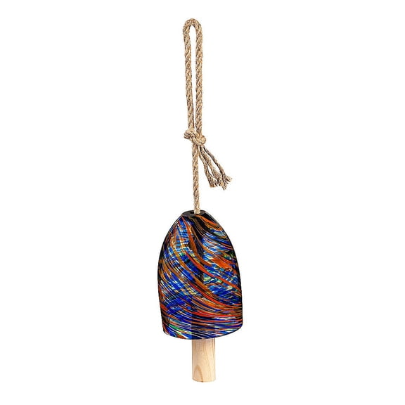 Evergreen 7 in. Royal Swirl Glass Wind Chime