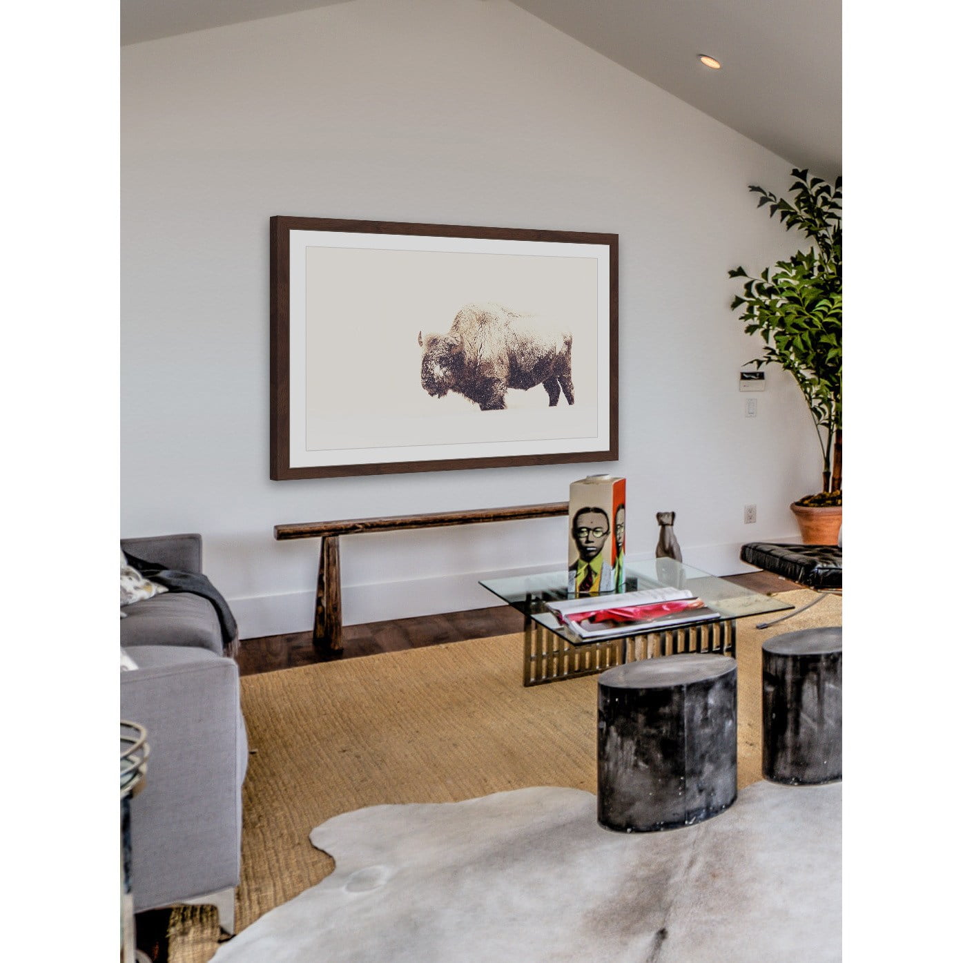 Marmont Hill "Icy Fur 2" Framed Painting Art Print