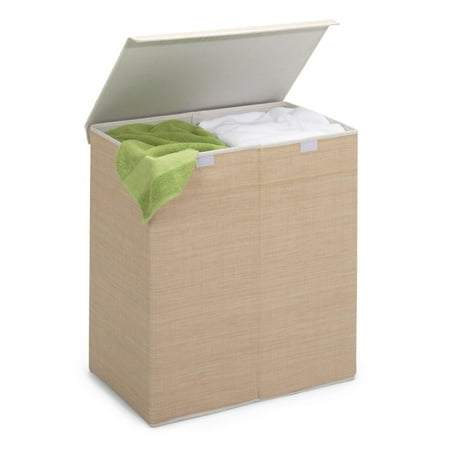 Honey Can Do Collapsible Double Hamper and Sorter, Natural