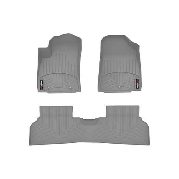 WeatherTech Custom Fit FloorLiners compatible with 2024-2025 Hyundai Kona Electric - 1st & 2nd Row, Grey