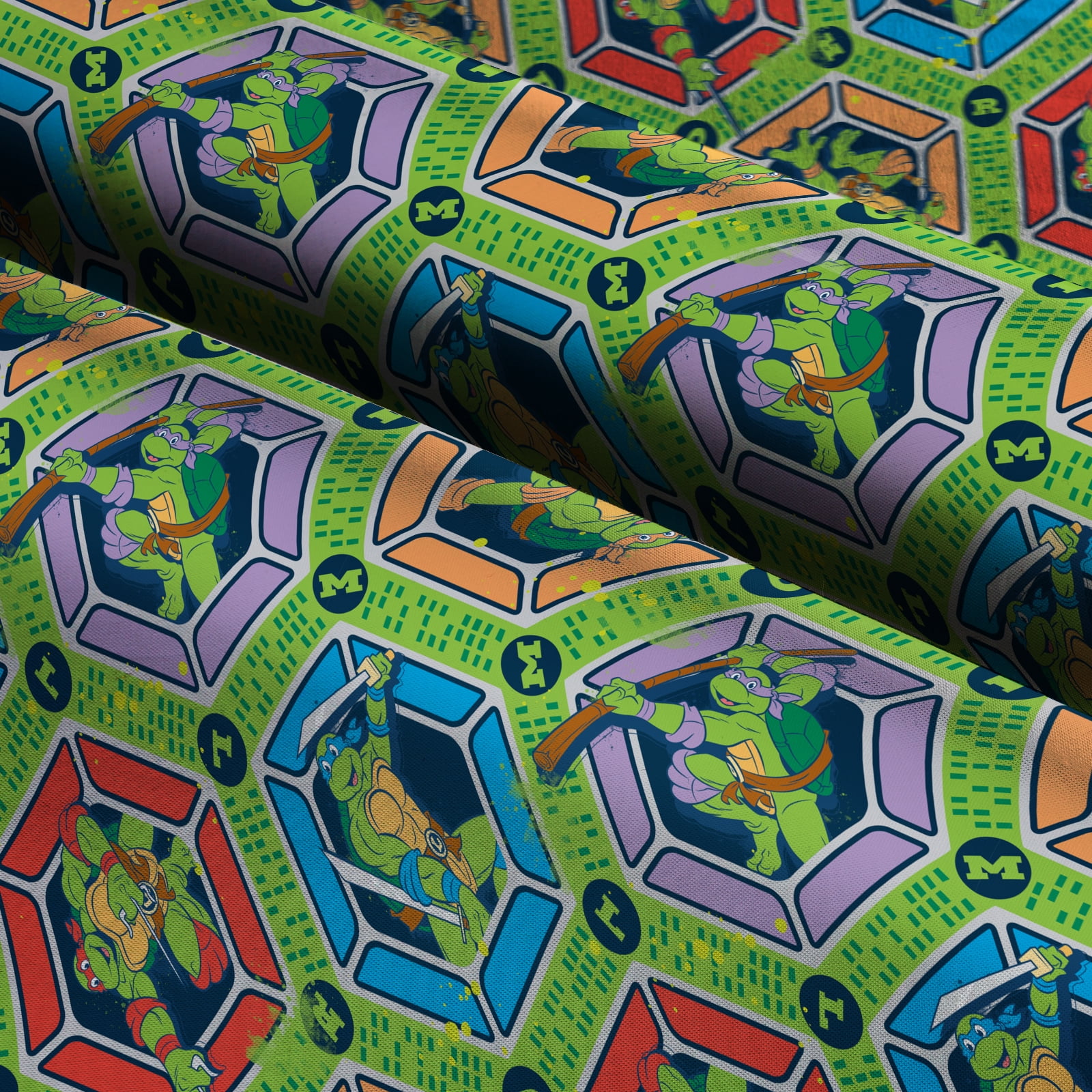 Springs Creative 43" 100% Cotton Geo Badge Sewing & Craft Fabric 10 Yd By The Bolt, Multi-Color