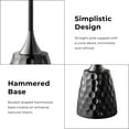 thumbnail image 3 of 24/7 Shop At Home Enric Modern Metal Accent Side Table with Round Tabletop, Living Room End Table, Black with Geometric Pattern, 3 of 10