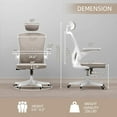 thumbnail image 2 of Ergonomic Office Chair with Lumbar Support, Adjustable Height, 2D Flip-up Arms, Breathable Black Mesh, Comfortable Desk Chair Chair for Home, Office, Study & Gaming, 2 of 11