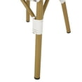 thumbnail image 6 of GDF Studio Brandy Outdoor French Bistro Chairs, Set of 4, Gray, White, and Bamboo Finish, 6 of 9