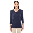 thumbnail image 2 of Devon & Jones Ladies' Perfect Fitâ„¢ Bracelet-Length V-Neck Top 3XL NAVY, 2 of 3