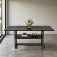 thumbnail image 2 of Tcbosik 71 Inch Rectangle Dining Table, 3-Tier Kitchen Table with Open Shelf, Modern Accent Table with Metal Frame for Living Room, Black, 2 of 10