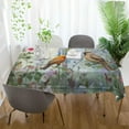 thumbnail image 6 of GZHJMY Bird Flowers Rectangle Tablecloth, Waterproof Stain Wrinkle Resistant Washable Polyester Table Cover for Picnic Dinner Holiday Kitchen Party Decor, 60 x 90 in Home Decor, 6 of 7