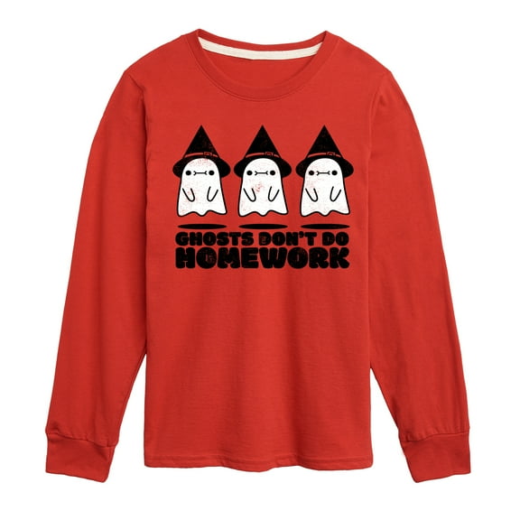 Instant Message - Ghosts Don't Do Homework - Toddler & Youth Long Sleeve Graphic T-Shirt