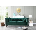 thumbnail image 3 of Lueck 76'' Velvet Rolled Arm Chesterfield Sofa, 3 of 5