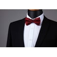 thumbnail image 5 of HISDERN Bow Ties for Men Pre-tied Paisley Bow Ties Pocket Square Set Men's Bowtie Wedding Party, 5 of 7