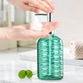 thumbnail image 4 of 450ML Textured Glass Lotion Dispenser, Large 450ML Glass Lotion Dispenser, Press Cosmetic Jar, Elegant Container for Bathroom Hand Soap Kitchen Liquid Refill, 4 of 6