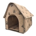 thumbnail image 1 of Mascota Perro Gato Cueva Cama Casa Huella A Prueba Caliente Suave Perrera, 1 of 9