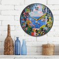 thumbnail image 3 of Yayeee Wall Clock Battery Operated 9.5" Silent Quartz Non-Ticking for Living Room Decor, Pink Floral Window, 3 of 8