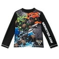 thumbnail image 2 of Monster Jam Grave Digger El Toro Loco Megalodon Raglan Rash Guard and Swim Trunks Outfit Set UPF 50+ Toddler to Little Kid, 2 of 5