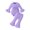 Purple#9527, variant on BOOMNY Girls Outfit 2 Peice Sets Solid Ribbed Long Sleeve Bodysuit Flared Pants Sets for Kids Soft Clothing Set