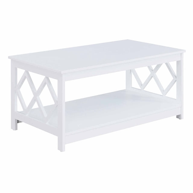 Convenience Concepts Diamond Table Basse Rectangulaire, Fini Bois Blanc