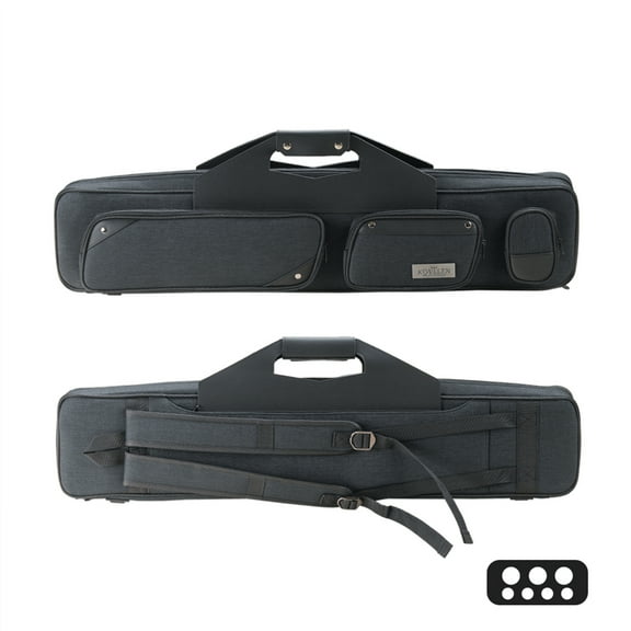 KONLLEN Pool Cue Case 7 holes oxford cloth Pool Stick Case Holds 3 Butts and 4 Shafts black blue waterproof Billiard cue case