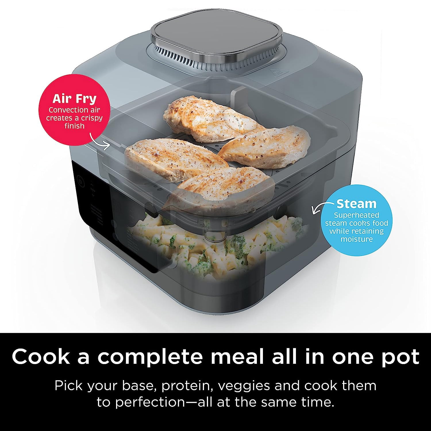 Ninja Speedi Rapid Cooker & Air Fryer SF302A, 6-Quart, 11-in-1 Functionality