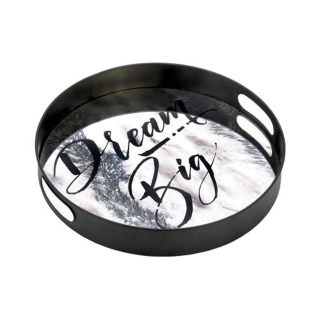 Nikki Chu 5001096 Positano Dream Big Large Mirror Tray, Blue