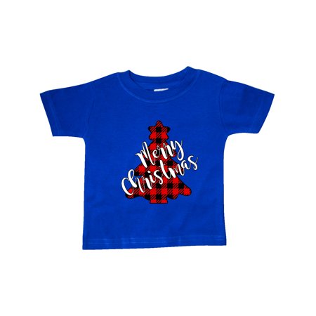 

Inktastic Red Buffalo Plaid Christmas Tree Gift Baby Boy or Baby Girl T-Shirt