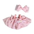 thumbnail image 2 of Falda con tirantes para muñeca de peluche, ropa de juego de simulación, falda con tirantes para muñeca de 7,87'' Rosa, 2 of 9