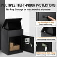 thumbnail image 1 of EDTara Waterproof Outdoor Package Box, Locking Steel Parcel Delivery Mailbox With Combination Lock for Porch or Curb, 1 of 6
