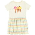 thumbnail image 3 of Inktastic 3 Scoops of Ice Cream Girls Toddler Dress, 3 of 5